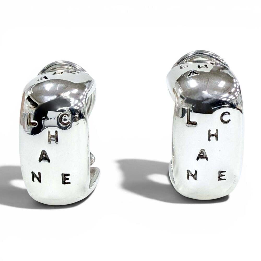 CHANEL Vintage Silver Earrings